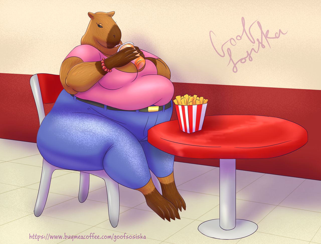 Just sippin' a milkshake