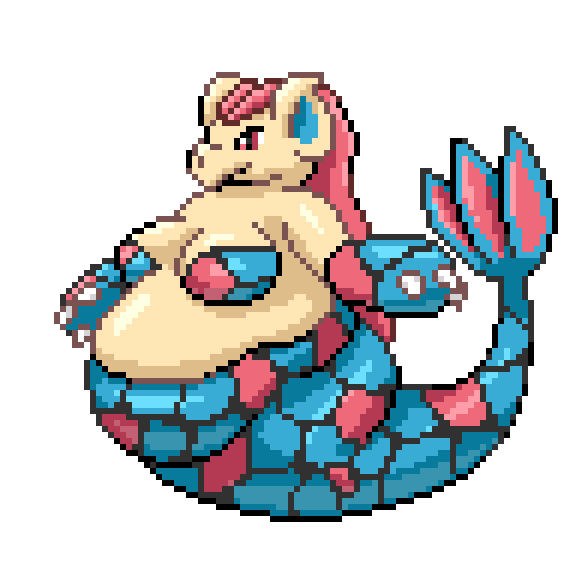 My custom pokemon fusion Nidoqueen-Milotic 335.31b