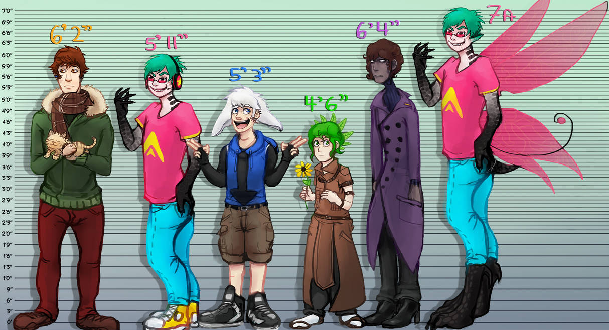 Character Height Chart by Pheoniic on DeviantArt