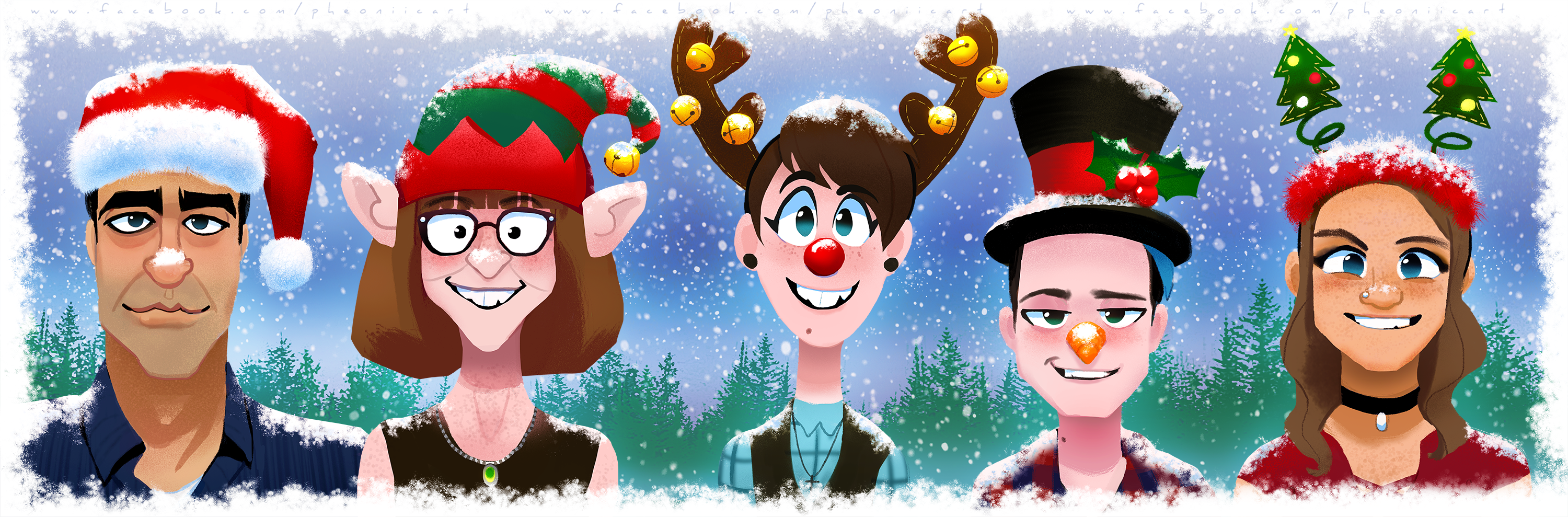 Caricatures of my Fam: Christmas Edition!