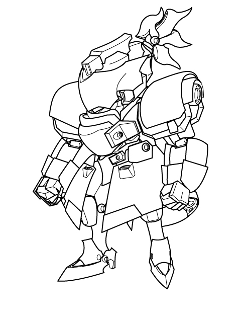 mecha Hagane lineart