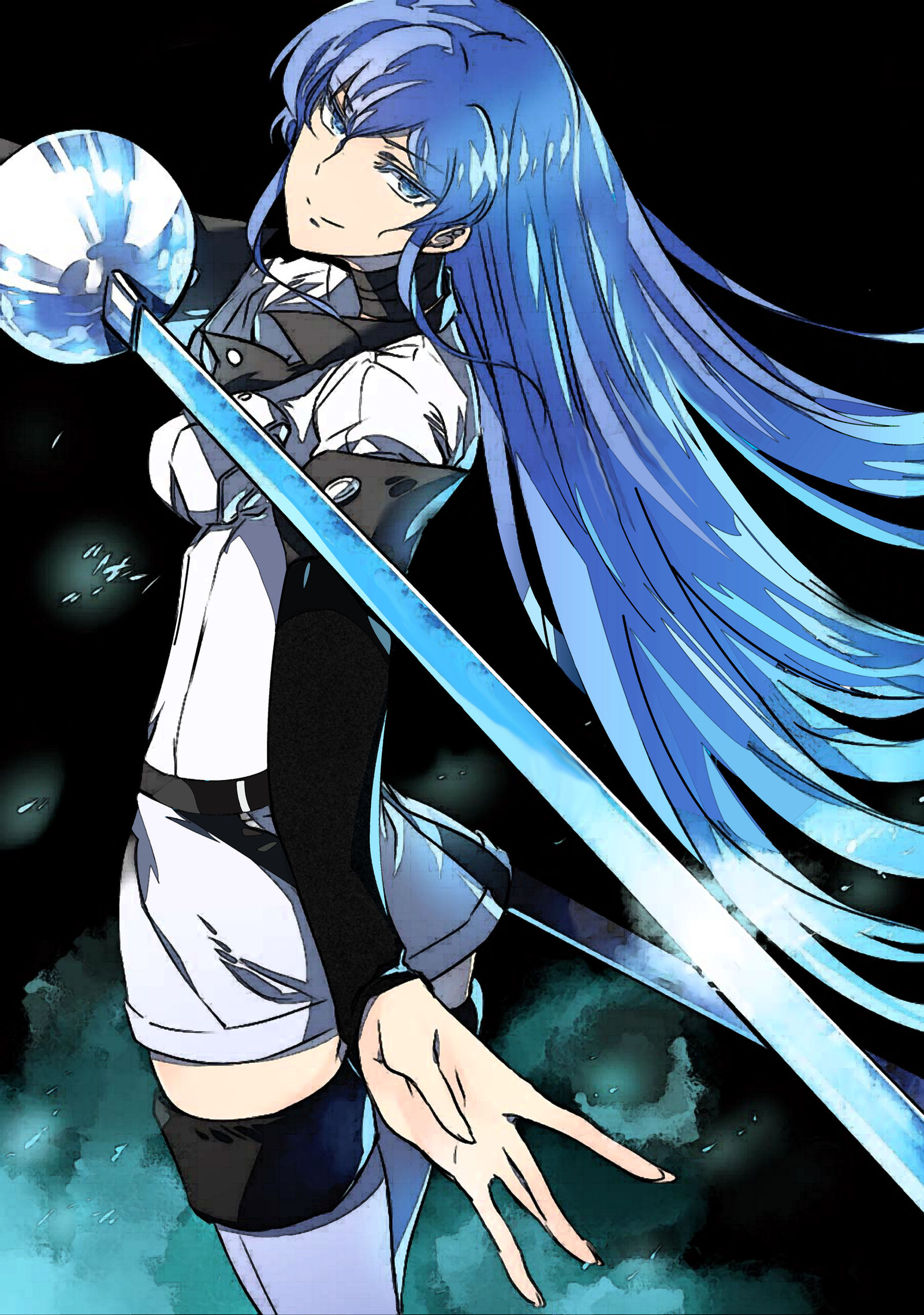 HD wallpaper: blue-haired female anime character, Akame ga Kill!, Esdeath,  ice