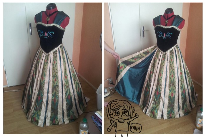 princess anna coronation dress frozen gown, Available for purchase , Available at Yaffiedreams.com, ., ., ., ., #disneyprincess #frozen #annafrozen #frozencosplay #princessdress shoulder straps Disney Princess Anna Coronation Dress