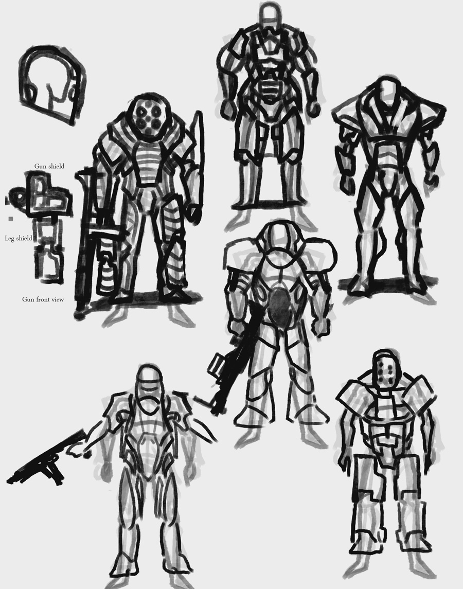 Heavy Powered Armour Designs