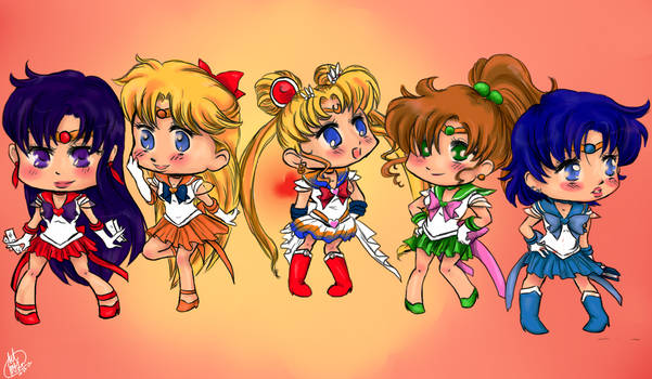 SailorMoon Chibis Colored