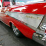 red 1957 Chevy Bel Air tailfin