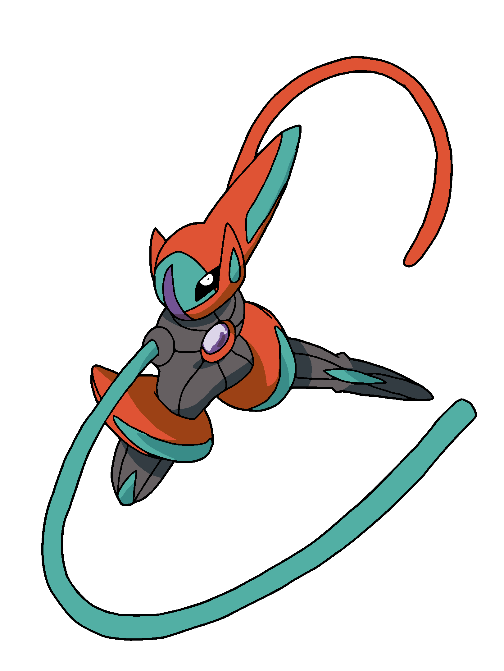 Shiny deoxys normal form by Kabutopsthebadd on DeviantArt