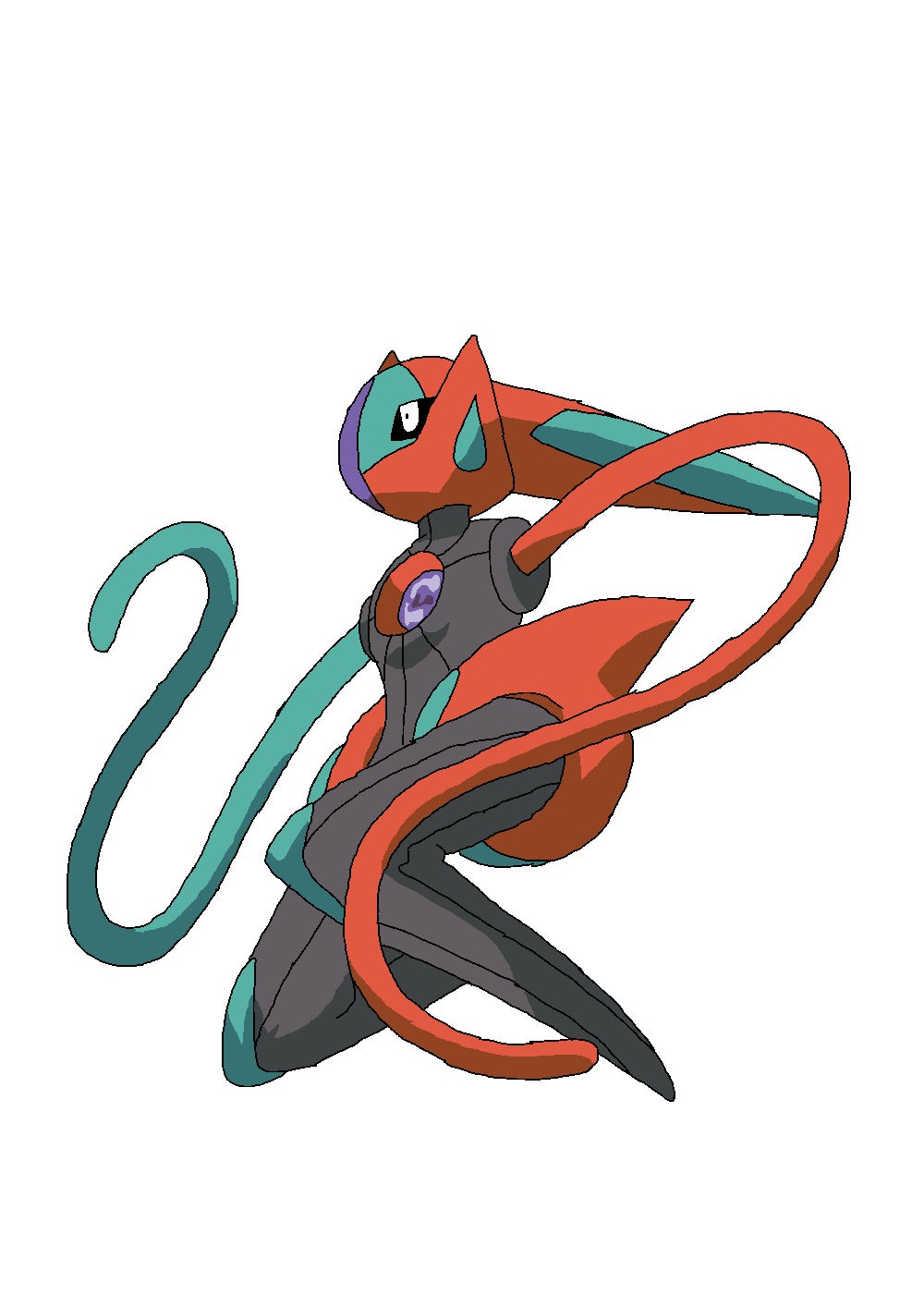 Shiny deoxys normal form by Kabutopsthebadd on DeviantArt