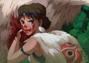 Princess mononoke - overpaint by LUUXIFER