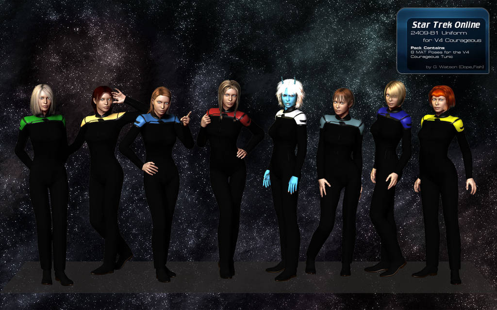 STO Uniform for Poser - Courageous V4 by DopiusFishius