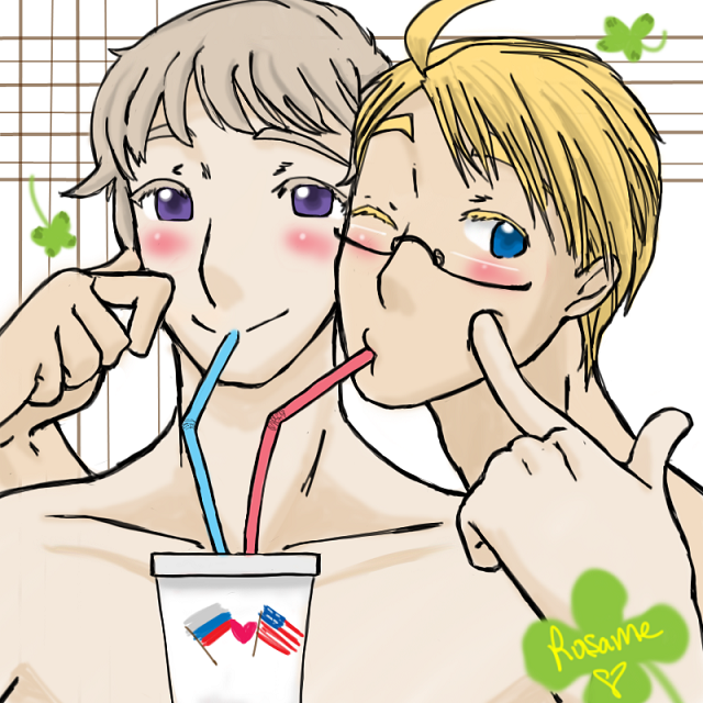 Hetalia Rusame One Drink