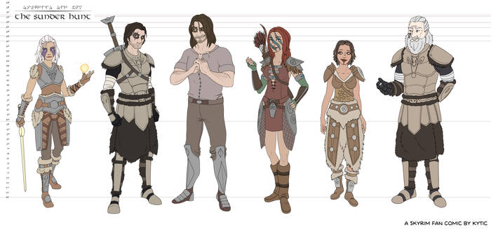 The Sunder Hunt - Character Height Lineup