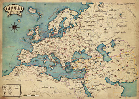 Map of Europe of Anubia