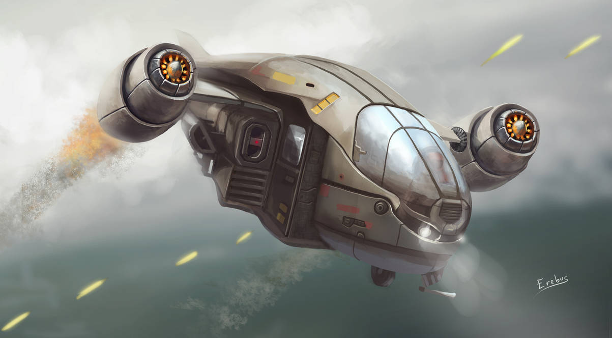 scifi Vtol by Erebus-art on DeviantArt