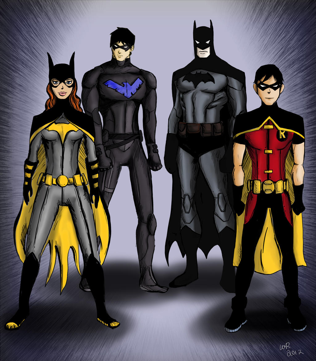 Batman список. Команда Бэтмена юная лига справедливости. Юная лига справедливости Бэтмен. Семья Бэтмена юная лига справедливости. Найтвинг и Робин.