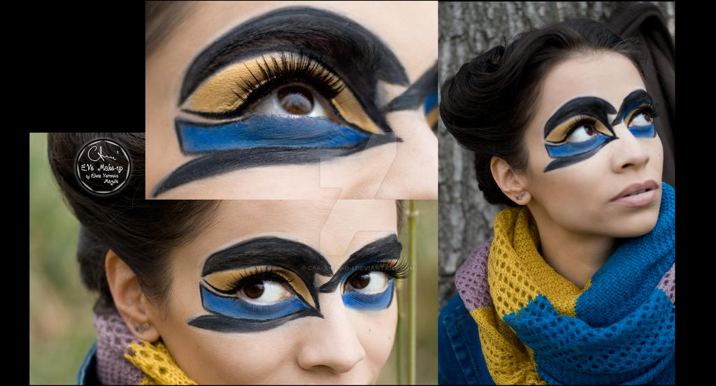 yellow euphonia  bird inspired make-up