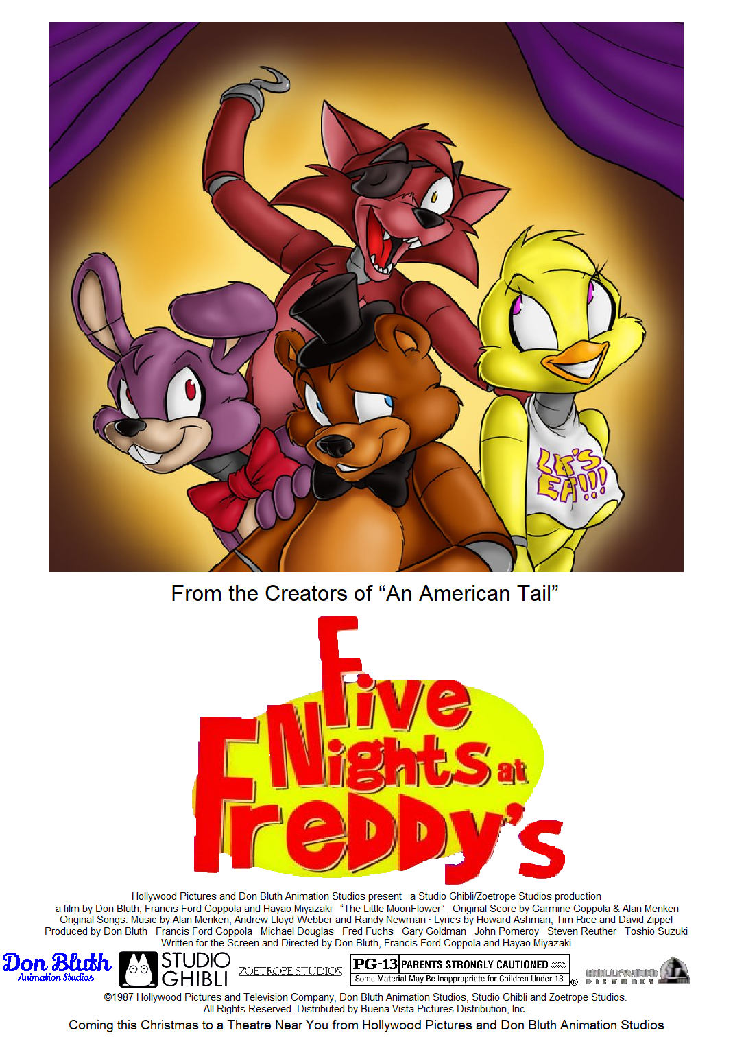 Five nights at Freddys movie poster extended edit by fazbear4564