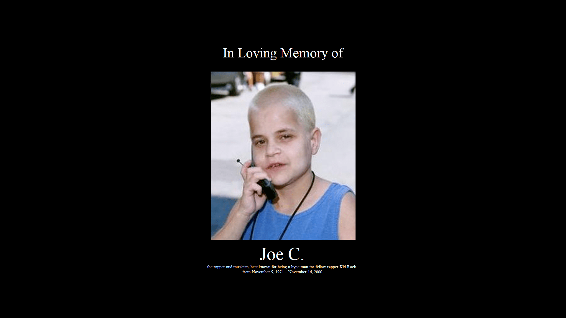 In Loving Memory of Joe C. by Blakeharris02 on DeviantArt