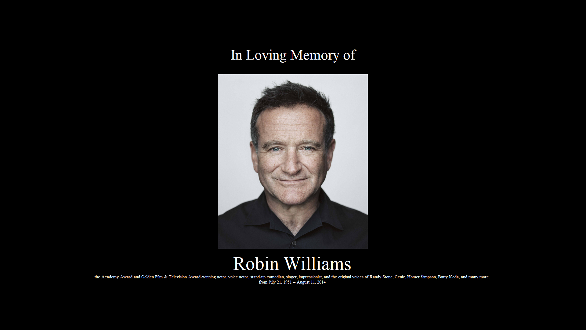 In Loving Memory of Robin Williams by Blakeharris02 on DeviantArt