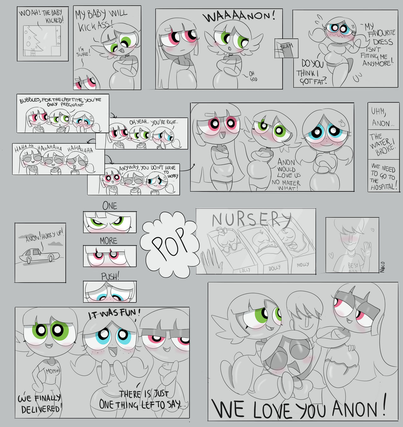 Pregnant comic PowerPuffGirls (part 3) by Mininoco by Blakeharris02 on
