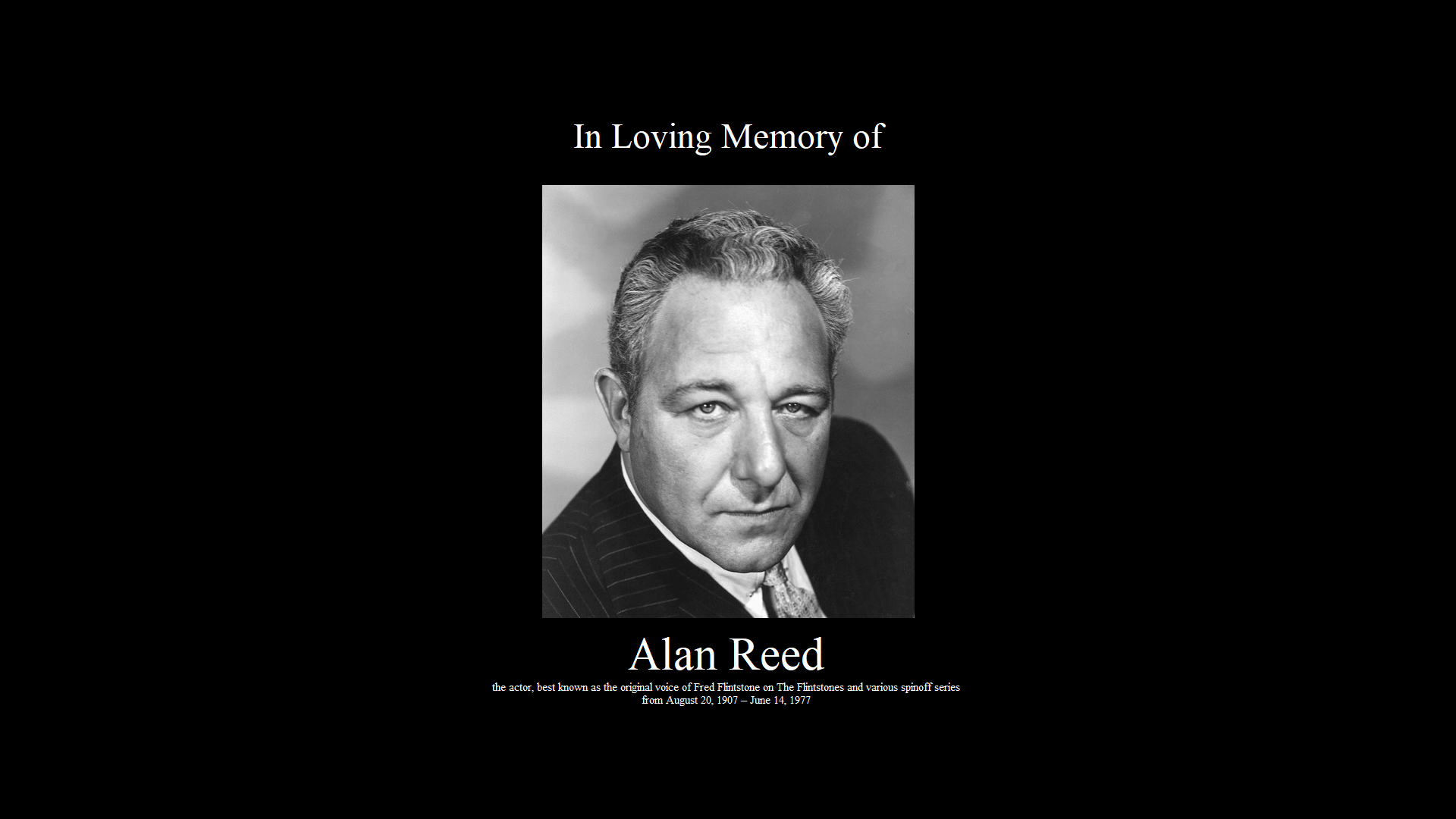 Alan Reed Thomas In Loving Memory of Alan Reed by Blakeharris02 on DeviantArt