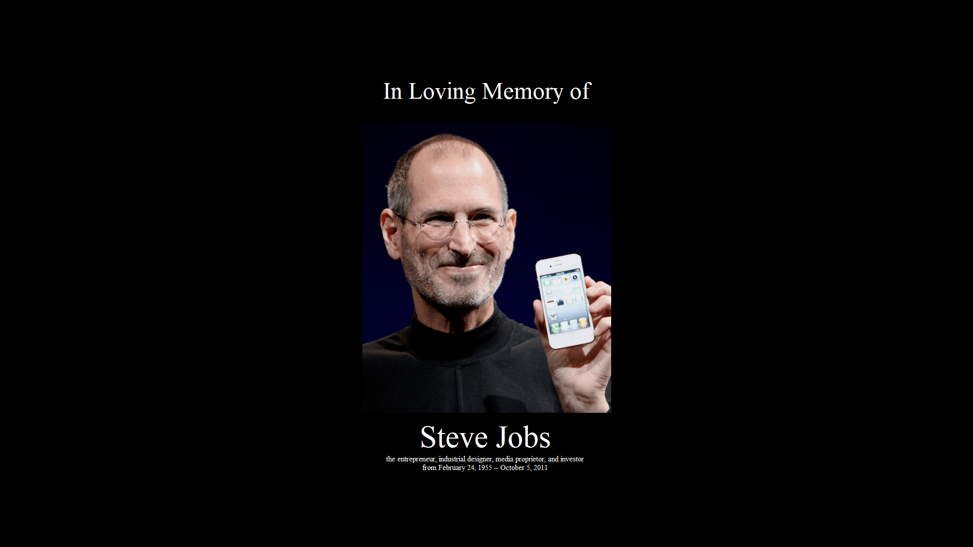 Memory Steve In Loving Memory of Steve Jobs by Blakeharris02 on DeviantArt