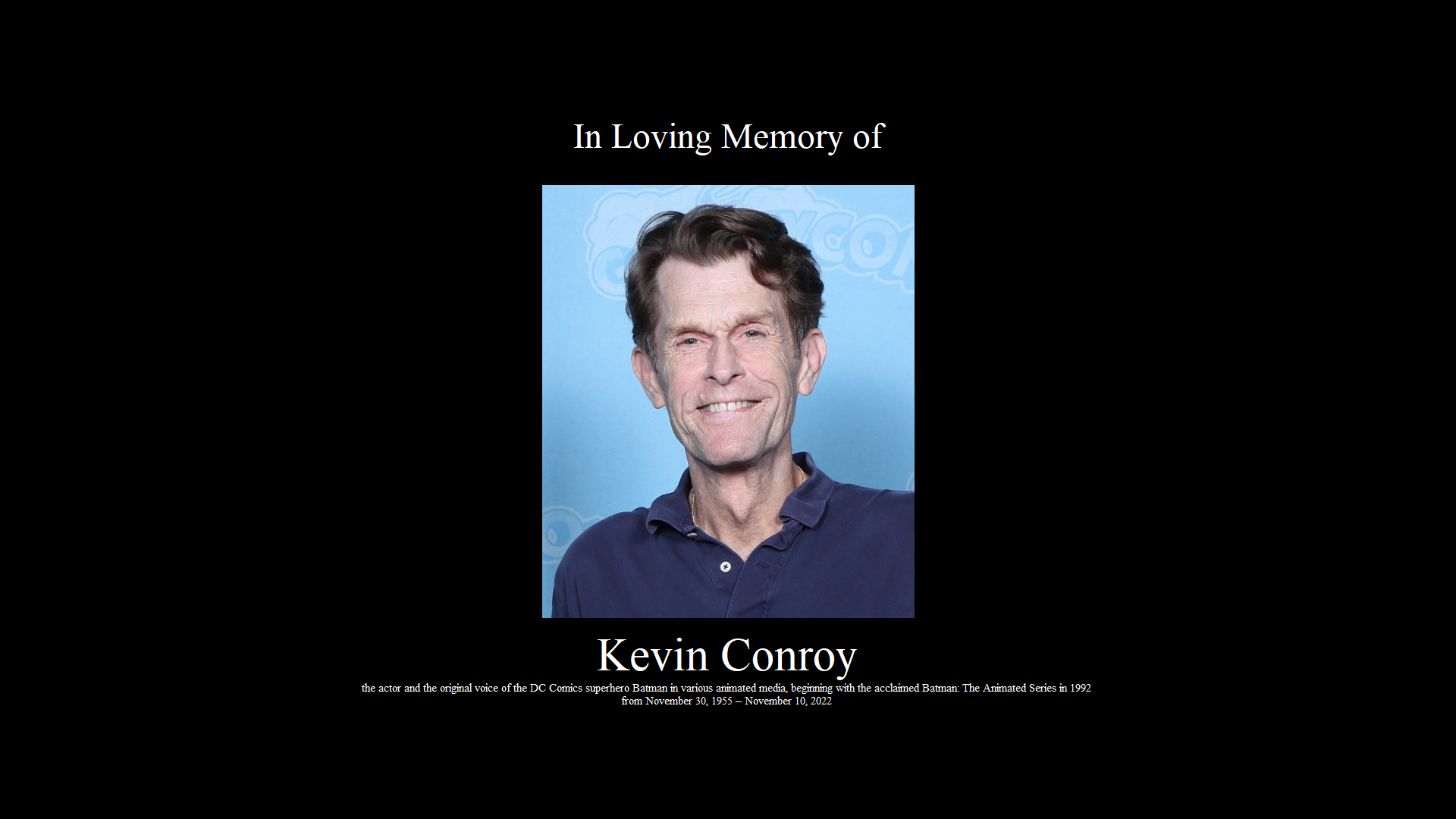 Farewell Kevin Conroy: The True Dark Knight! by nicholasnrm123 on DeviantArt