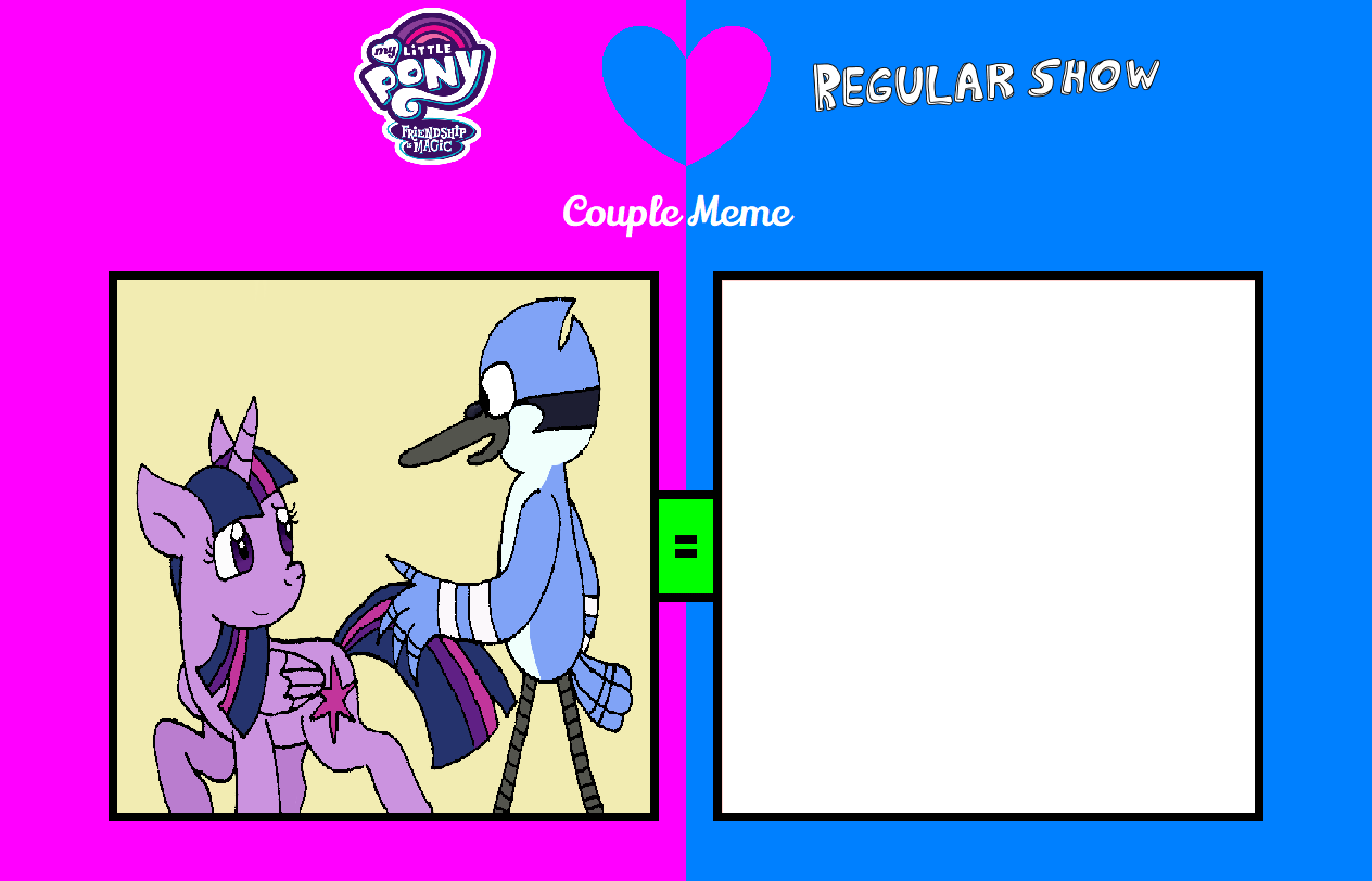Regular Show Mlp Deviantart MLP:FIM and Regular Show Couple Meme - Blank by Blakeharris02 on DeviantArt
