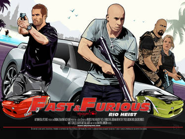 Fast and Furious 5 vector wall