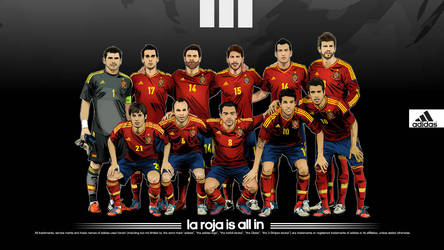 La Roja is all in. Adidas commission by akyanyme