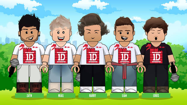1D One Direction Lego vector