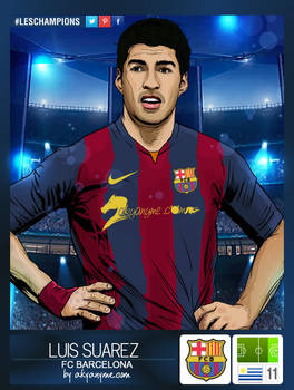 LesChampions: Luis Suarez FC Barcelona Stickers