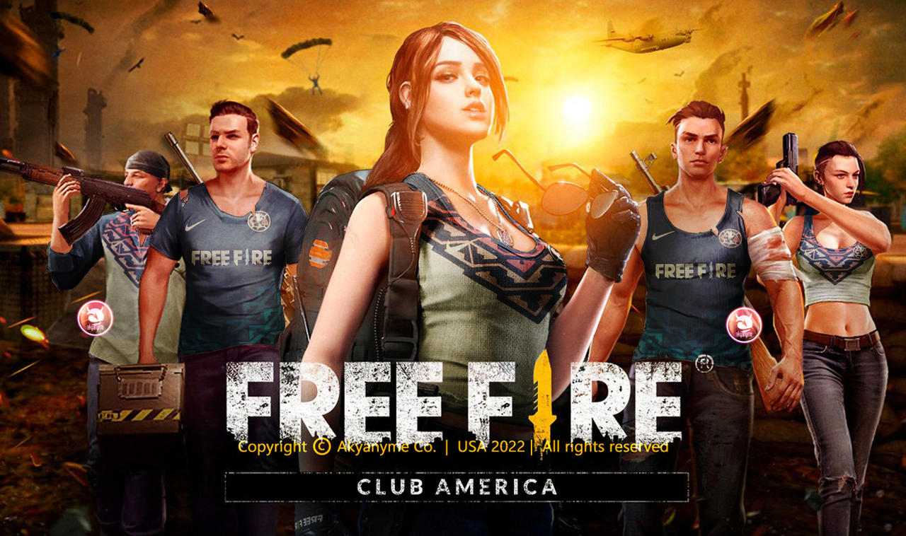 Freef1re x Club America skins by akyanyme on DeviantArt
