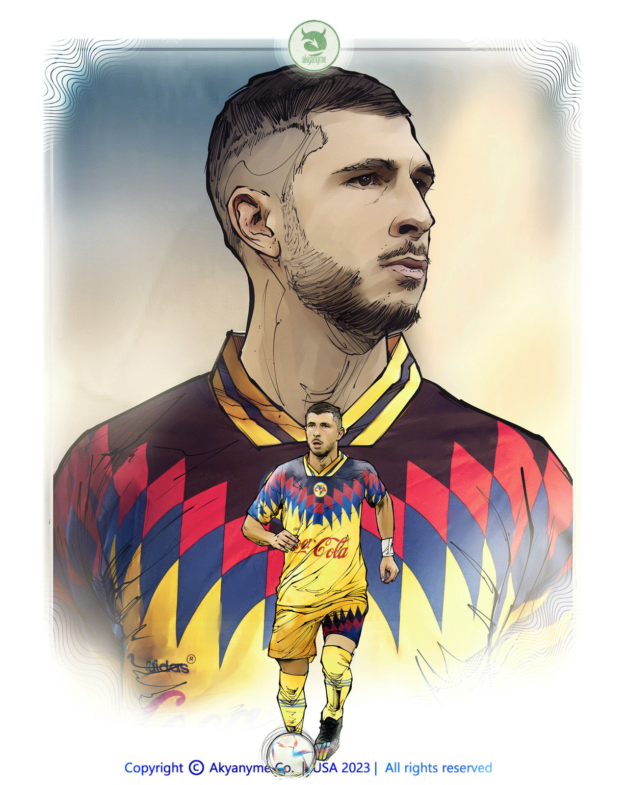 Guido Rodriguez Club America ilustracion