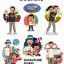 Padre e hijo America vs Chivas ilustracion