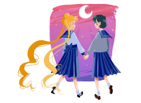 Sailor Moon - Usagi and Ami
