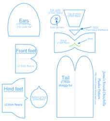 Round chinchilla plushie patterns Part 2