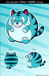 Squishable Teal Tiger design by Neon-Juma