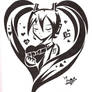 Black and White Valentine Miku