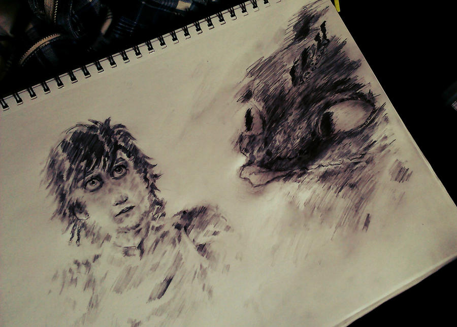 Hiccup + Toothless Sketch