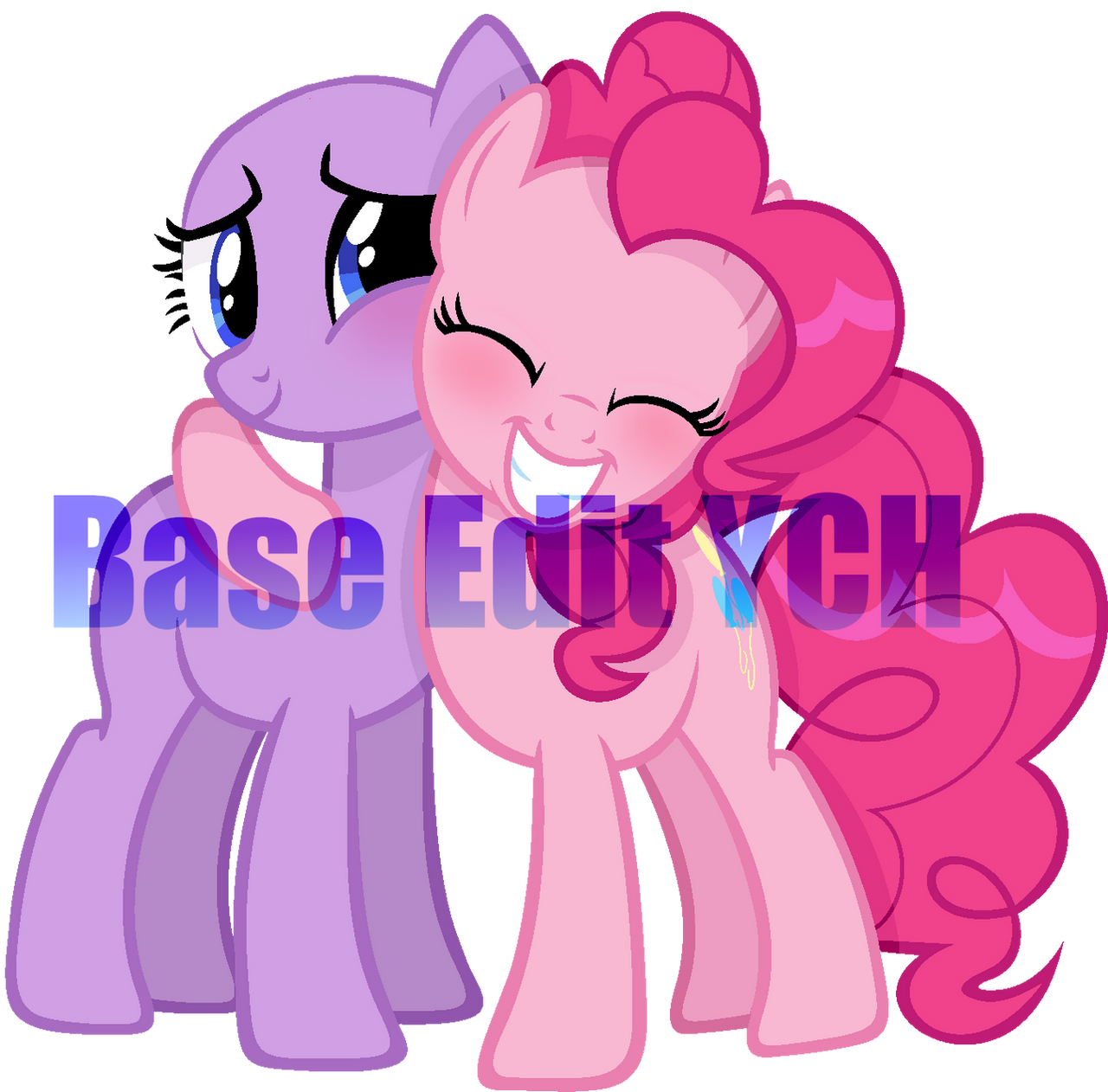 Hug Base Hugs with Pinkie- Base edit YCH by TiredHorseStudios on DeviantArt