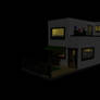 White Modern House 011 Voxel Art - Dark