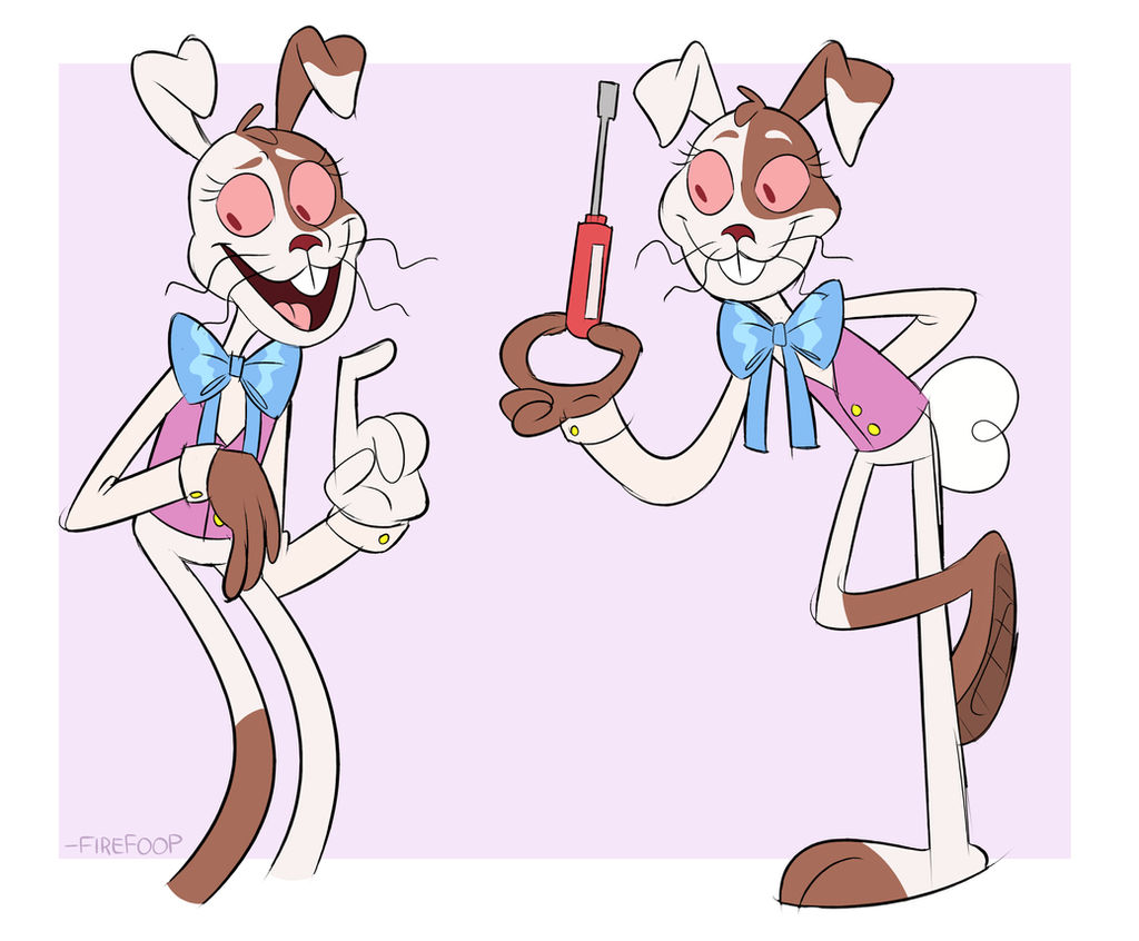 Vanny Pink Rabbit Vanny rabbit except cartoon... by FireFoop on DeviantArt