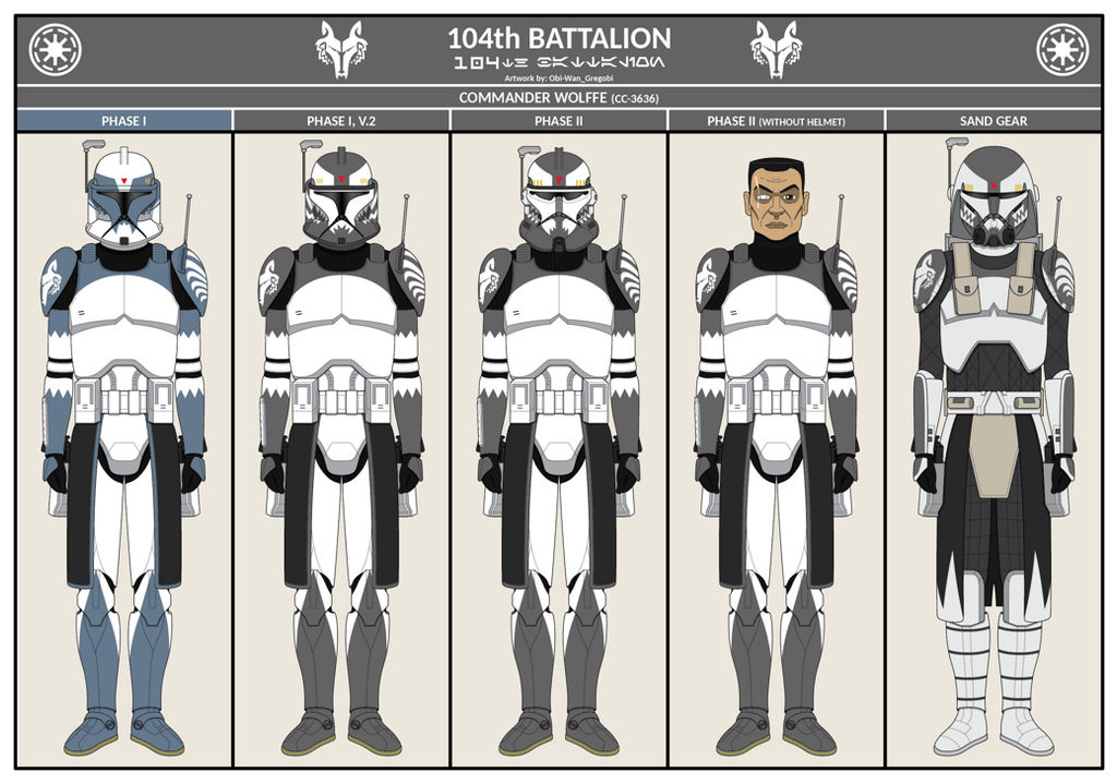 104th Battalion (Wolfpack) - Commander Wolffe by meshugene89 on DeviantArt
