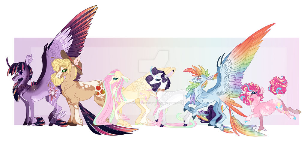 Mlp Rd Mane Mlp mane 6 redesigns by HollowsDeviantart on DeviantArt