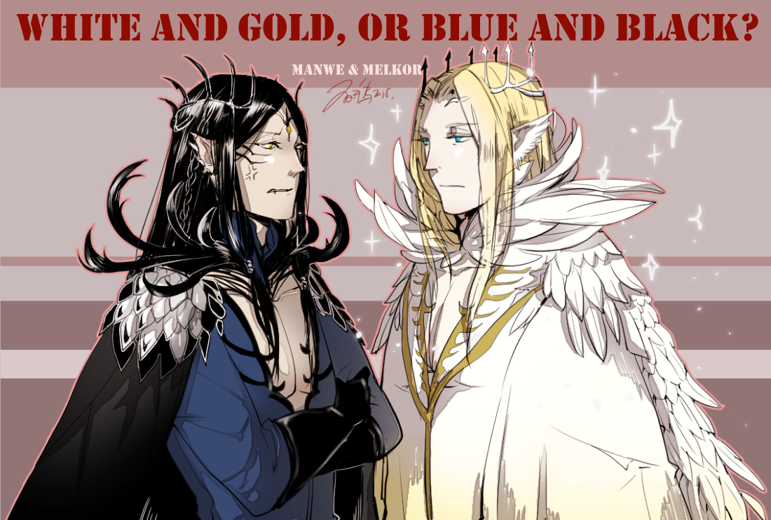 White and gold, or blue and black?