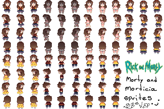 Rick Sprites Rick and Morty RPG maker Mv sprites by bsmegpoid on DeviantArt