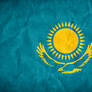 Kazakhstan Grunge Flag