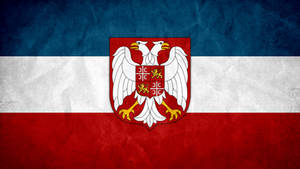 Serbia and Montenegro w/ Coat of Arms Grunge Flag