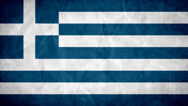 Greece Grunge Flag